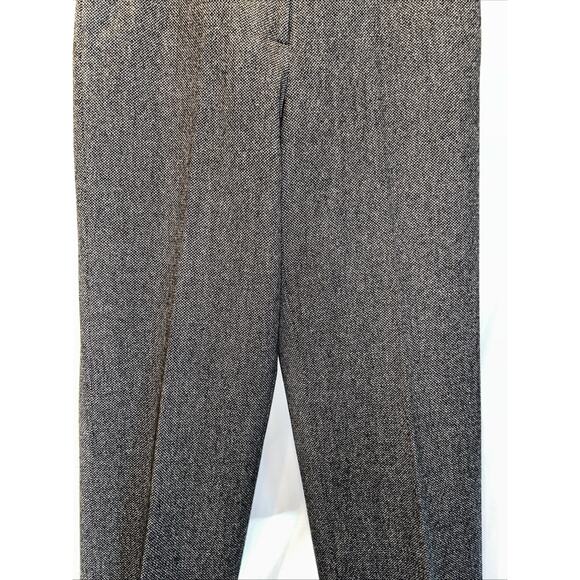 Talbots Women’s 10 Gray Wool Houndstooth Dress Pants Wide Leg Lined Career - Picture 4 of 12